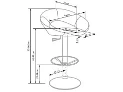 GASTON Tabouret De Bar En Cuir Synthétique - Gris -Vous savez quand c'est un magasin de meubles. tabouret haut 18835109