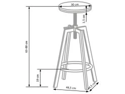 SYLVAIN Tabouret De Bar Acier Peint - Café -Vous savez quand c'est un magasin de meubles. tabouret haut 18966255