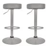 SMIDO - Lot De 2 Tabourets Réglables Simili Gris -Vous savez quand c'est un magasin de meubles. tabouret haut 19117247