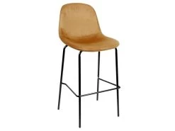 KONAE - Lot De 6 Tabourets De Bar En Velours Côtelé Ocre -Vous savez quand c'est un magasin de meubles. tabouret haut 19125377