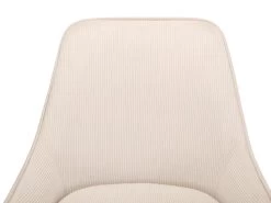 Lot De 2 Tabourets De Bar En Velours Côtelé Et Métal Noir - Crème - MASURIE -Vous savez quand c'est un magasin de meubles. tabouret haut 19389369