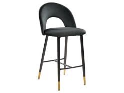 Lot De 2 Chaises De Bar En Velours Noir FALTON -Vous savez quand c'est un magasin de meubles. tabouret haut 19841911