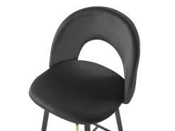 Lot De 2 Chaises De Bar En Velours Noir FALTON -Vous savez quand c'est un magasin de meubles. tabouret haut 19841915