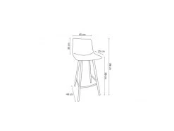 Chaise De Comptoir 'Ozon' PU Gris, Dimensions : H98 X L45 X P49 Cm -Vous savez quand c'est un magasin de meubles. tabouret haut 20001665