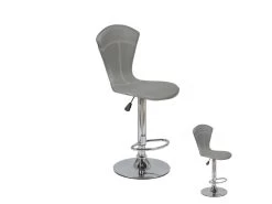 Duo De Tabourets De Bar Gris - VIABEL - L 41 X L 46 X H 45 / 117 Cm