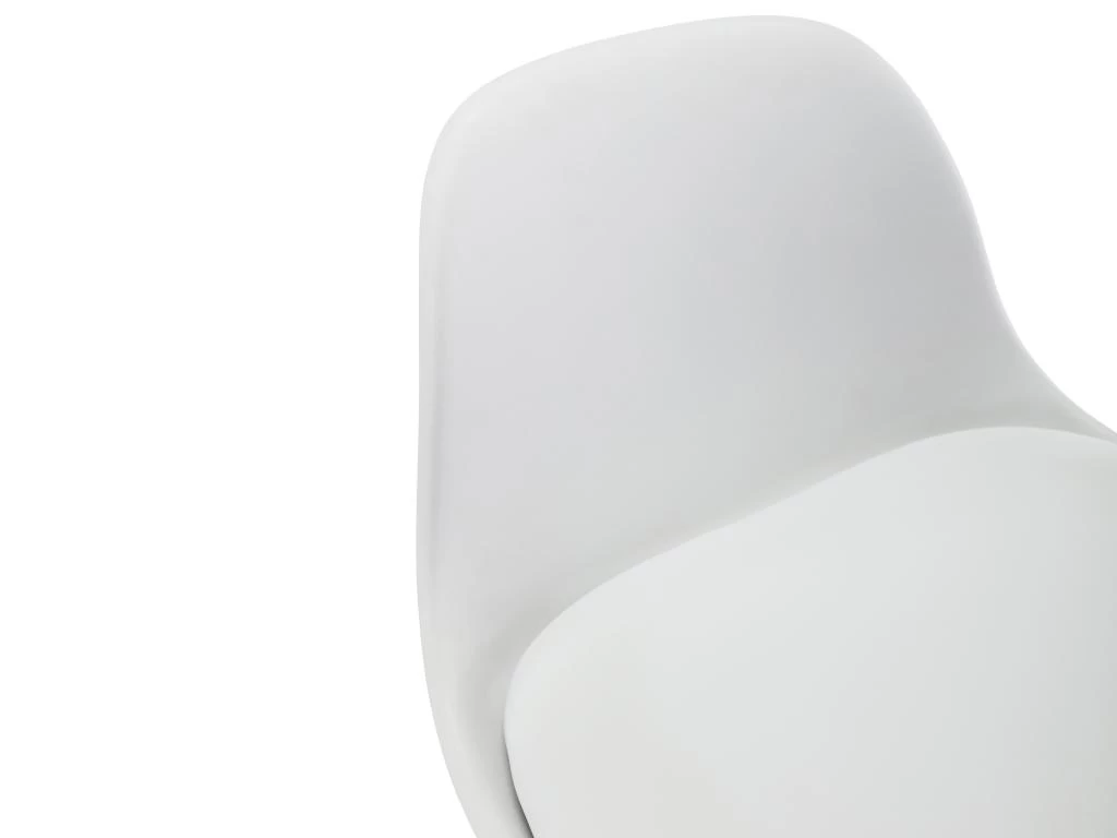 Lot De 2 Tabourets De Bar En Polypropylène Et Métal - Blanc - XAFY 9 Lot De 2 Tabourets De Bar En Polypropylène Et Métal - Blanc - XAFY – Image 7