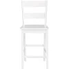 Tabourets De Bar Set De 2 En MDF Blanc