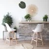 Lot De 2 Tabourets Scandinaves SVEN Blanc Avec Coussin - HAPPY GARDEN -Vous savez quand c'est un magasin de meubles. tabouret haut 21834997