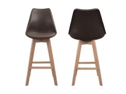 Lot De 2 Tabourets Scandinaves SVEN Marron Avec Coussin - HAPPY GARDEN 10 Lot De 2 Tabourets Scandinaves SVEN Marron Avec Coussin - HAPPY GARDEN -Vous savez quand c'est un magasin de meubles. tabouret haut 21838865
