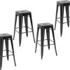 Lot De 4 Tabourets De Bar ANTRIM Noirs -Vous savez quand c'est un magasin de meubles. tabouret haut 21987105