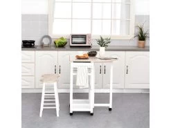 Ensemble Table De Bar Et 2 Tabourets GLASGOW Blanc Et Bois -Vous savez quand c'est un magasin de meubles. tabouret haut 21987207