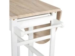 Ensemble Table De Bar Et 2 Tabourets GLASGOW Blanc Et Bois -Vous savez quand c'est un magasin de meubles. tabouret haut 21987213