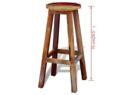 Tabouret De Bar Bois De Récupération Massif -Vous savez quand c'est un magasin de meubles. tabouret haut 21989523