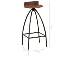 Tabourets De Bar Lot De 2 Bois De Récupération Massif -Vous savez quand c'est un magasin de meubles. tabouret haut 21990293