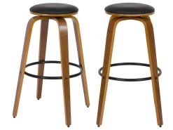 Tabouret De Bar Noir Arthus 78 Cm (lot De 2)