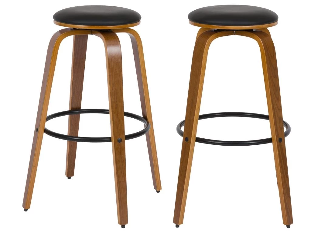 Tabouret De Bar Noir Arthus 78 Cm (lot De 2) 3 Tabouret De Bar Noir Arthus 78 Cm (lot De 2)