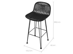Chaise De Bar Jigani Noire 76 Cm (lot De 2) -Vous savez quand c'est un magasin de meubles. tabouret haut 22351375