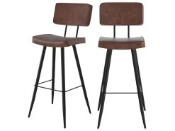 Chaise De Bar Texas Marron 75.5 Cm (lot De 2)
