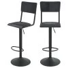 Chaise De Bar Clem Noire Réglable 60/80 Cm (lot De 2) -Vous savez quand c'est un magasin de meubles. tabouret haut 22352131