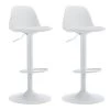 Lot De 2 Tabourets De Bar En Polypropylène Et Métal - Blanc - XAFY 1 Lot De 2 Tabourets De Bar En Polypropylène Et Métal - Blanc - XAFY -Vous savez quand c'est un magasin de meubles. tabouret haut 22420983