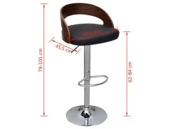 Tabourets De Bar Lot De 2 Bois Courbé -Vous savez quand c'est un magasin de meubles. tabouret haut 22633861