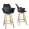 Lot De 2 Chaises De Bar Scandinaves MOTA (Noir-marron Foncé) -Vous savez quand c'est un magasin de meubles. tabouret haut 22744759