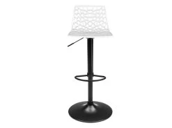 Lot De 2 Tabourets De Bar CLARK - Polypropylène - Blanc - Base Noire -Vous savez quand c'est un magasin de meubles. tabouret 345619