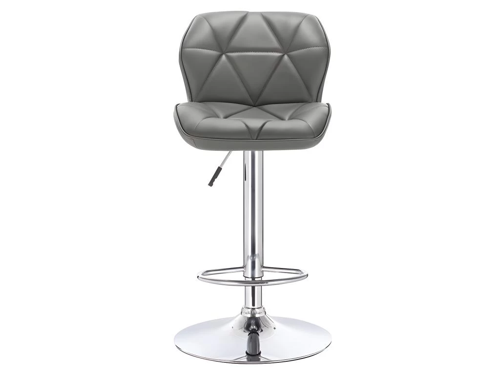 Lot De 2 Tabourets De Bar CALVIN - Simili - Hauteur Ajustable - Gris 9 Lot De 2 Tabourets De Bar CALVIN - Simili - Hauteur Ajustable - Gris – Image 7