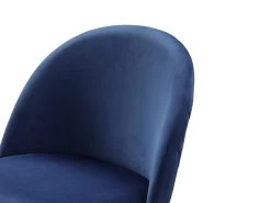 Lot De 2 Tabourets De Bar - Velours Et Métal Doré - Bleu - MELBOURNE -Vous savez quand c'est un magasin de meubles. tabouret 404281