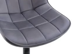 Lot De 2 Tabourets De Bar LIMA II - Velours Et Métal - Gris -Vous savez quand c'est un magasin de meubles. tabouret 448265