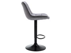 Lot De 2 Tabourets De Bar LIMA II - Velours Et Métal - Gris -Vous savez quand c'est un magasin de meubles. tabouret 448271