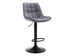 Lot De 2 Tabourets De Bar LIMA II - Velours Et Métal - Gris -Vous savez quand c'est un magasin de meubles. tabouret 448275