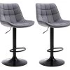 Lot De 2 Tabourets De Bar LIMA II - Velours Et Métal - Gris -Vous savez quand c'est un magasin de meubles. tabouret 448281