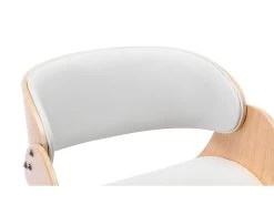 Lot De 2 Tabourets De Bar JELSA - Simili Et Métal Chromé - Chêne Et Blanc -Vous savez quand c'est un magasin de meubles. tabouret 449153